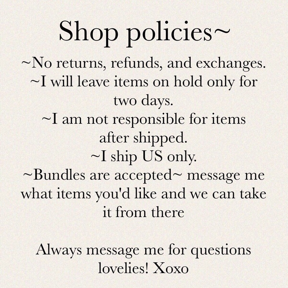 Shop policies